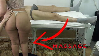 Maid Masseuse with Big Butt let me Lift her Dress & Frigged her Vulva While she Massaged my Dick !