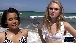 Amateur teenage picked up on the beach and fucked in a van